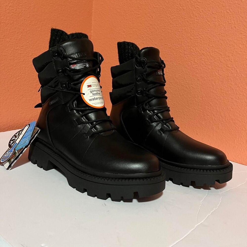 NWT Ozark Trail Leather Combat Snow Boots Women’s 9